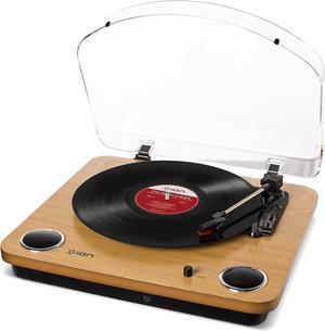 Audio Max LP Black |Three Speed Vinyl Conversion Turntable with Stereo Speakers, USB Output to Convert Vinyl Records to Digital Files and Standard RCA & Headphone Outputs