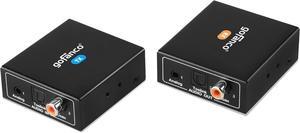 Audio Extender over CAT5e / CAT6 - Coaxial/Toslink/RCA Stereo, 950ft (290m) Extension, Embedded DAC & ADC, PoC, Up to 7.1-Channel, Supports Dolby Digital, DTS, PCM, Stereo (AudioCATExt33)