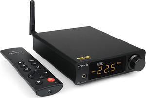 DX3Pro+ LDAC NFCA Headphone Amplifier ES9038Q2M XMOS XU208 DAC Amp USB/OPT/COAX/Bluetooth DSD512 PCM768 Hi-Res Audio DAC DX3pro Plus with Remote Control (Black)