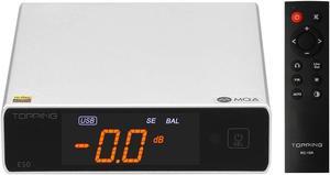 E50 Mini HiFi DAC ES9068AS DSD512 PCM768kHz USB DAC USB/Coax/Opt Inputs RCA/TRS Outputs Decoder for Home Theater Game Music Black