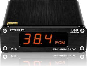 D10s Mini USB DAC CSS XMOS XU208 ES9038Q2M OPA2134 Audio Amplifier Decoder Sliver