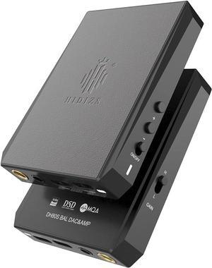 DH80S Portable Balanced DAC & AMP, Supports MQA Audio Technology, DSD64/128 Portable Audio Decoding Amplifier, 3.5mm/4.4mm Port Output for Windows 10/Mac OS/Android/iOS System