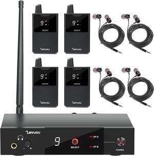 Wireless in-Ear Monitor System with Earphone,180Ft, Rack Mount, Professional IEM Stereo System Transmitter and Beltpack for Studio, Guitar, Band Rehearsal, Live Performance (1 Bodypack)