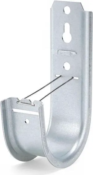 48 Pack 2-Inch Galvanized Steel Cable Support J-Hook with Retainer Clips - 48 Pack - Efficient Cable Management & Organization Solution