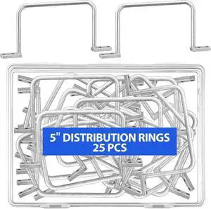 25 Pcs Distribution Rings Aluminum D Ring for Sorting Out Electric Cables, Cable Management D Ring, for Commercial and Residential Use, Silver (3 Inch)