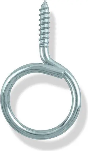 Cable Management Cable & Wire Support Heavy Duty 2 Inch Threaded Bridle Rings Wood Screw, Cable Ring Hangers for Low Voltage Cable Management