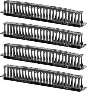 1U Brush Type Cable Management Horizontal Cable Manager Rack Mount Server Cabinet Manager 6 Pack