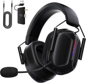 Wireless Gaming Headset for Xbox Series X|S, Xbox One, PC, PS5, Mac, Nintendo Switch, Bluetooth 5.2, Surround Sound, 60H Battery, Gaming Headphones with Detachable Noise Canceling Microphone-Black