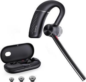Bluetooth headset, Wireless Bluetooth Earpiece with Four Noise Canceling Microphones, Handsfree, Mute Function, Connect to Cell Phone iPhone Android Driving Business Office