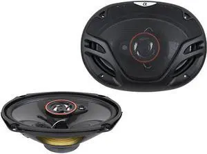 4 New (2 Pairs AS26 6.5 inch 350 Watts Max 3-Way Car Audio Full Range Coaxial Speakers with Universal Mounting Holes for Easy Installation and Grills Included