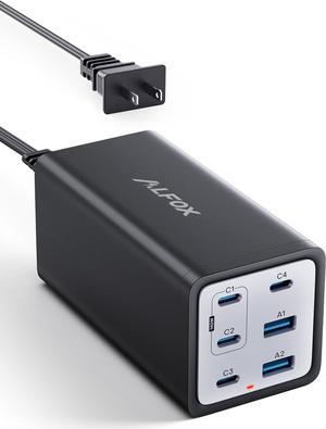 200W USB C Charger, 6 Ports GaN PD140W Fast Charging Station, Portable Laptop Charger Block, Compatible with MacBook Pro/Air, iPad Pro/Air, iPhone 15 Pro Max/14, Steam Deck,  XPS, HP
