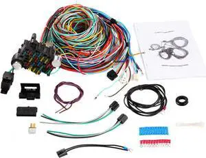 12 Circuit Wiring Harness Kit Automotive Hot Rod Universal Long Wires Wiring Harness Muscle Car Hotrod Street Rod w/Detailed Instructions