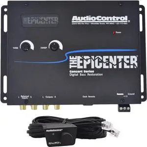 Digital Bass Restoration Kit - Epicenter Processor with 3ft. & 17ft. Oxygen Free RCA Cables - Boosted Bass Performance, Remote Bass Control