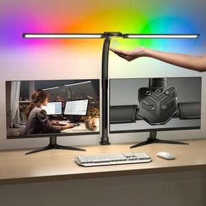 24W Ultra Bright Auto Dimming Desk Light, Multi-Angle Adjustment, Touch Control Desktop Lamp- Ideal for Home Office, Gaming, Reading, Work