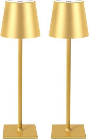 2 Pack Cordless Table Lamps, 3 Colors Stepless Dimming, 5000mAh Rechargeable Battery LED Desk Lamp for Bedroom/Couple Dinner/Desk/Cafe/Dining Room/Terrace