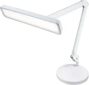 XL 2,500 Lumens LED Task Lamp, 30W Super Bright Desk Lamp with Clamp, 162 Pcs SMD LED, Eye-Caring LED Lamp (Non-CCT, Silver)