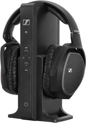 Consumer Audio RS 175 RF Wireless Headphone System for TV Listening with Bass Boost and Surround Sound Modes,Black