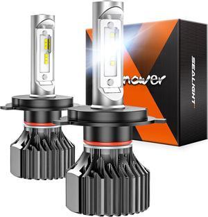 H11/H9/H8 and 9005/HB3 Bulbs Combo, 9005/HB3 H11/H8/H9/H16 Fog Powersports Bulbs with 44,000LM Super Bright, Plug and Play, Xenon White, Non-polarity, Fog Light, Pack of 4