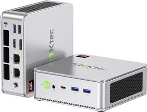 Mini PC Preinstalled Windows 11 Pro Dual NIC 2.5G, M5 Pro Gaming Desktop Computer,  Ryzen 7 5700U (8C/16T 4.30GHz), 32G DDR4 RAM + 1TB NVME Dual SSD, WiFi 6E, USB3.2, USB-C, BT 5.2, DP, HDMI