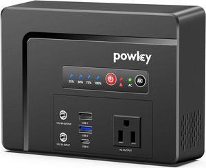 Portable Power Station 200W, 146Wh Portable Solar Generator Battery Pack with 2 Pure Sine Wave AC Outlets/4 USB A/1 DC Port, Lithium Battery Backup Power Supply for Camping Travel Outdoor Home