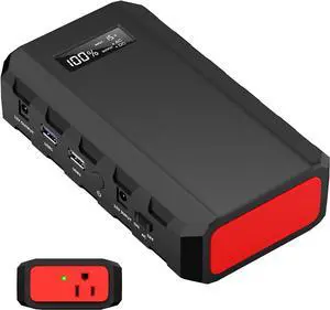 88Wh Portable Power Station 24000mAh Camping Solar Generator(Solar Panel Not Included) Lithium Battery Power 110V/65W AC, DC, USB QC3.0 for Home Camping Emergency Backup Black