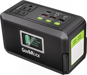 Portable Power Station, 88Wh Outdoor Solar Generator, Lithium Battery Power Bank with 110V/150W Peak AC Outlet,QC 3.0, Type-C, LED Flashlight for CPAP Home Camping Travel Emergency.