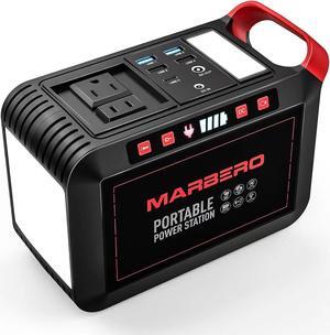 MARBERO 200W Portable Power Station 148Wh Camping Solar Generator Laptop Power Bank with AC Outlet 110V, DC, USB QC3.0, LED Flashlights for CPAP Home Outdoor Trip Emergency Backup