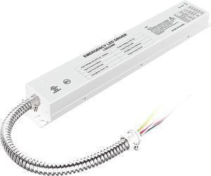 LED Emergency Backup Driver 20W, 120V-347VAC, Rechargeable UL Approved Backup Battery, Over 90mins Emergency Time, for LED troffer, Panel and Tubes White