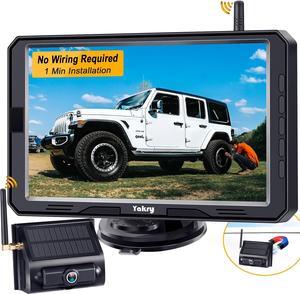Wireless Backup Camera Easy Install: Touch Button 5 Inch HD 1080P Monitor - No Delay Digital Signal Reverse Cam with Color Night Vision for Car Truck Trailer Hitch - Yakry Y25