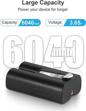 Replacement for Ring Battery 2 Pack with Ring Battery Charger - 6040mAh for Ring Doorbell and Cameras