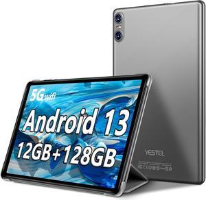 2024 Newest Tablet Android 13 Tablet 10.1 inch with Octa-Core Processor12GB RAM+128GB ROM (Expand to 1TB)IPS HD DisplayWiFi Bluetooth GPS6000mAhwith Case-Black