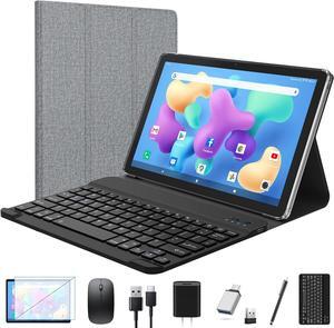2024 Newest Android Tablet 10 inch Octa-Core 5G WiFi Tablet with Keyboard 128GB + 8GB + 1TB Expandable Storage Large Touch-Screen Tablet 13MP Dual Camera/Bluetooth/GPS/HD Display/Mouse/Case