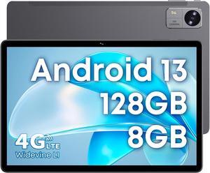 Android 13 Tablet 10.1 Inch Hi10 XPro Tablet 8GB RAM 128GB ROM Unisoc T606 Octa-Core Android Tablet 1280X800 HD IPS 13MP&;5MP Camera 7000mAh 4G LTE/5G WiFi/GPS/BT 5.0 Type-C USB 2.0