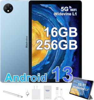 Android 13 Tablet 10 inch Tablet with 16GB RAM2024 Latest Update Octa CORE Processor with 256GB Storage5G WiFiDual Camera 13MP+5MPBluetoothGMSPC Mode Blue