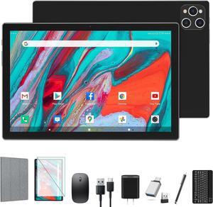 Tablet 2024 Latest Android 12 Tablet 128GB + 16GB (8+8 Expand) Large Storage 2 in 1 Tablet with Keyboard Octa-Core Processor Tablet 10 Inch Screen 5G WIFI Tablet Bluetooth/Mouse/Case/13MP Camera