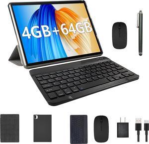2024 Newest Tablet with Keyboard Tablets 2 in 1 8GB+64GB 10 inch Tablet and Case Mouse Stylus Game Android 13.0 Tablets PC 10.1 IPS Screen Tableta Computer 8MP Dual Camera WiFi BT Blue Tab