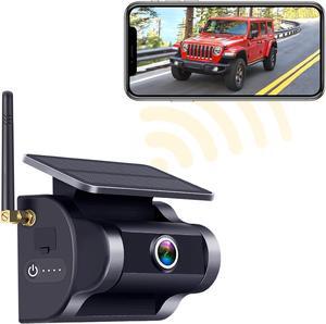 Wireless Backup Camera Solar Magnetic: WiFi Cordless Scratch-Free Hitch Trailer Truck Rear View Camera HD 1080P No Drilling Small RVs Car Reverse Cam Night Vision Connect Phone - Wzbb V6