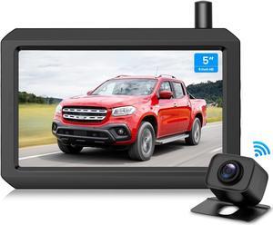 Wireless Backup Camera 5 Inch HD Monitor, Easy Install Stable Digital Signal Rear View Camera System, Dual Channel Color Night Vision Back Up Camera for Car SUV Pickup Truck Van - W7Pro