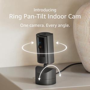 Ring Pan-Tilt Indoor Cam | See all around with 360° pan coverage, HD video, plus Two-Way Talk (2024 release) | Black