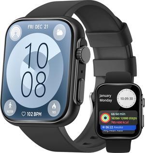 Smart Watch for Android iPhone [46mm], Answer/Make Call, 24/7 Heart Rate/SpO2/Sleep/Stress Monitor, 120+ Sports Modes, GPS Fitness Tracker, Water Resistant Smartwatch for Women Men (Starlight)