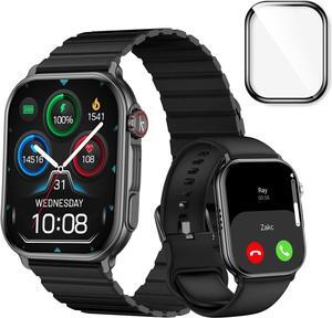 Smart Watch for Men Women(Answer/Make Calls), 2.01" AMOLED HD Display Heart Rate Sleep Monitor Fitness Activity Tracker for Android iOS,B2