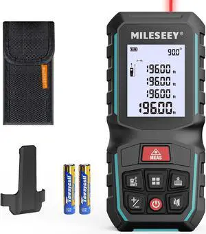 G2 Laser Measurement Tool 330FT (Ft/in/M/Ft+in) with Angle Sensor, Laser Distance Meter with Pocket Clip, Distance Area Volume Measure and Pythagoras, ±1/16 in Accuracy