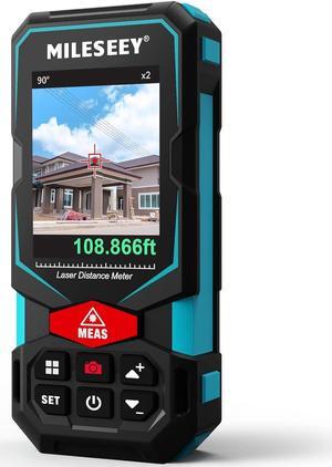 330Ft Laser Distance Meter, Rechargeable Multifunctional Laser Measurement Tool with Pointfinder Camera,P2P Technology, Perfect for Outdoor Long-Range Measuring (App Version)