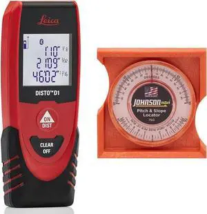 D1 120ft Laser Distance Measure with Bluetooth 4.0, Black/Red