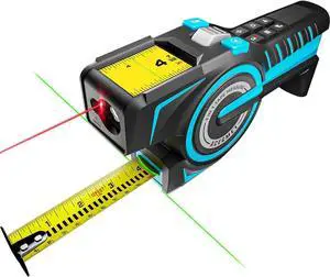 3-in-1 Digital Tape Measure, 330Ft Laser Measurement Tool &Auto Lock Tape with Instant Digital Readout, Extended Laser Line &Incremental Measurement, Replaceable Tape | Swappable Battery | APP Sync