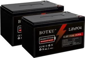 12V 20Ah Lithium LiFePO4 Deep Cycle Battery, 3000+ Cycle Rechargeable Lithium Iron Phosphate Battery for Solar, Fish Finder, Marine, Outdoor Camping, Off-Grid Applications with 20A BMS