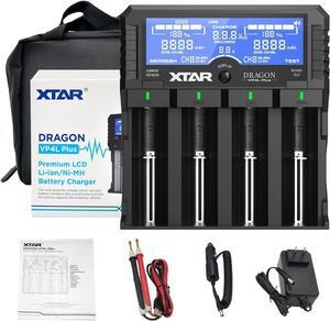 VP4L Plus Charger 4-Slots ligent Universal Battery Charger Analyzer tester for 14500 18650 21700 26650 32650 AAA AA C D Batteries 11.1V /3S Battery Pack