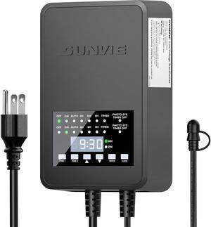300W Low Voltage Landscape Transformer with 2 Independent Control Output Landscape Lighting Transformer with Timer and Photocell Sensor 120V AC to 12/14V AC Weatherproof Low Voltage Transformer
