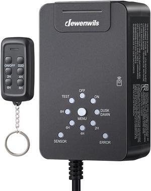 120W Low Voltage Transformer with Photocell Sensor & Timer, 120V AC to 12V DC, Weatherproof Landscape Lighting Transformer for Spotlights, Garden Lights, Steplight, Billboard