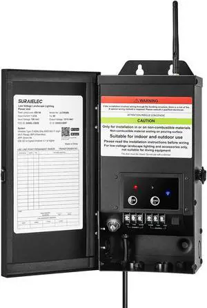 300W Wi-Fi Low Voltage Landscape Transformer, 2 Independent Channels, 2.4GHz Smart Landscape Lighting Transformer, Work with Alexa & Google Assistant,120V to 12V 15V AC, ETL Listed